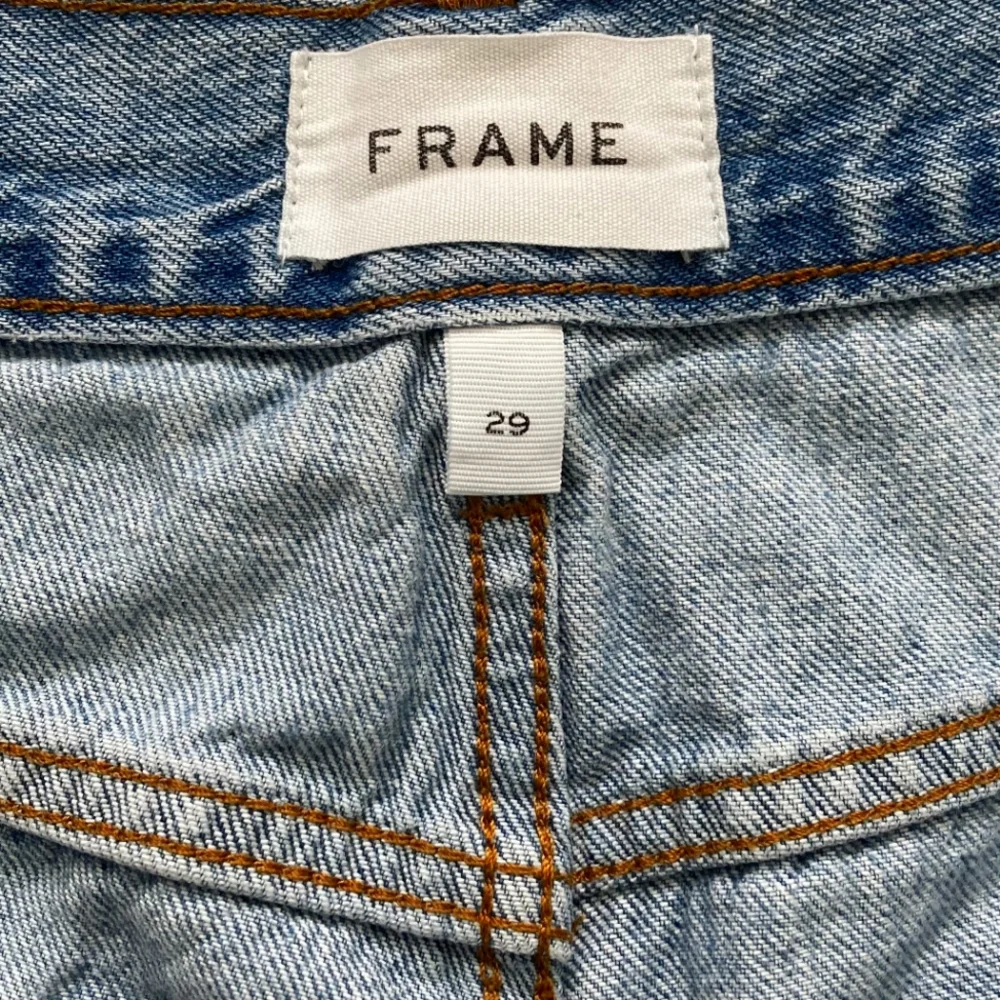 FRAME High Rise cropped the lounge Chill denim jogger blue Jeans size 29 - Picture 14 of 16